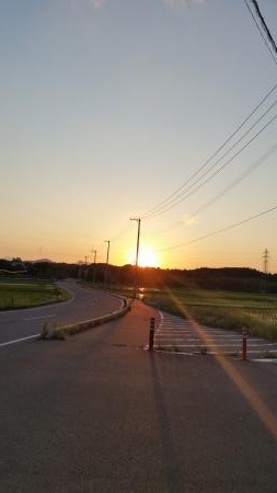 舘沢の夕焼け